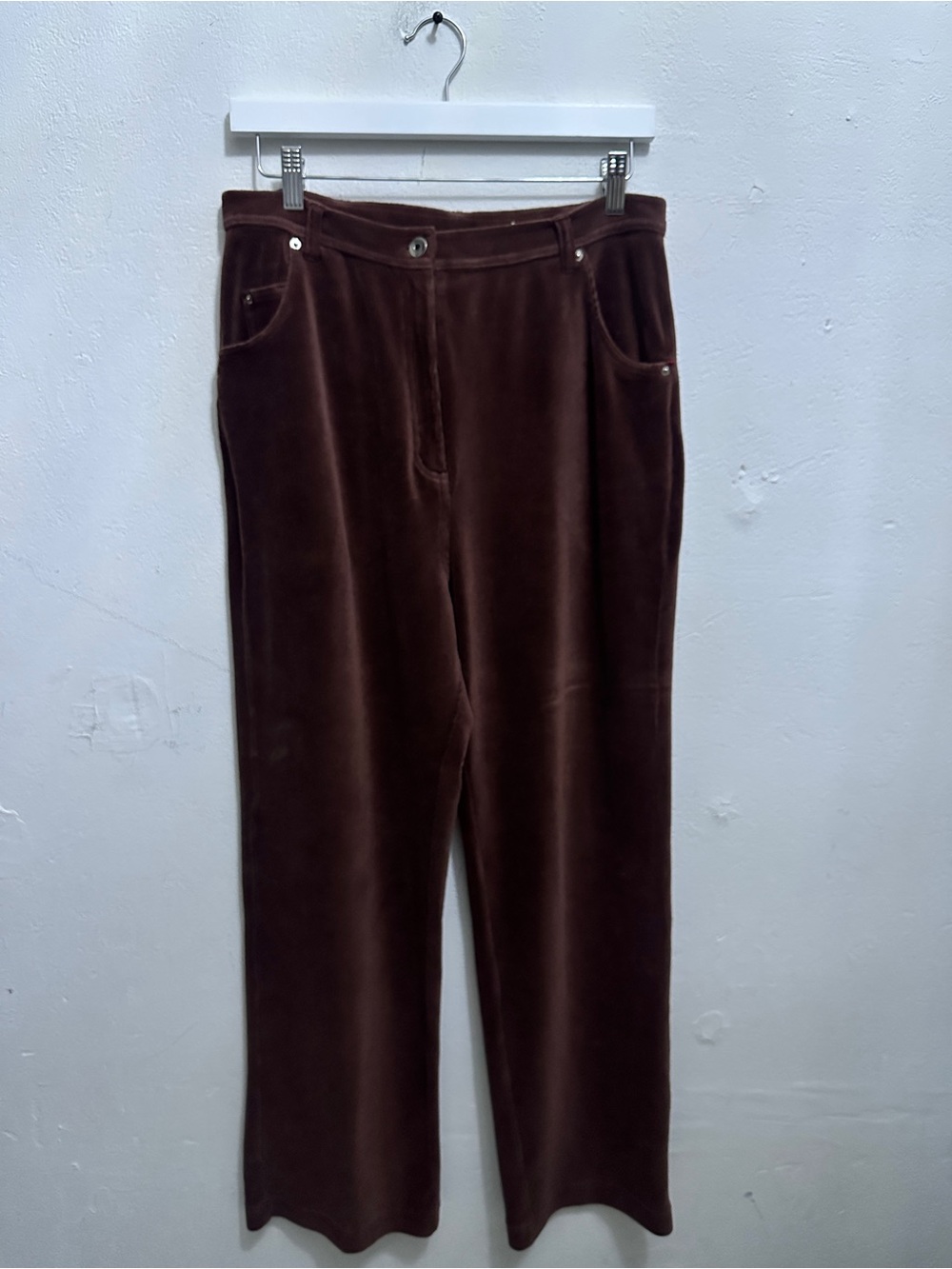 Orvis Women’s 10 Brown Corduroy Pants Wide Leg Stretch Cotton Nylon Spandex